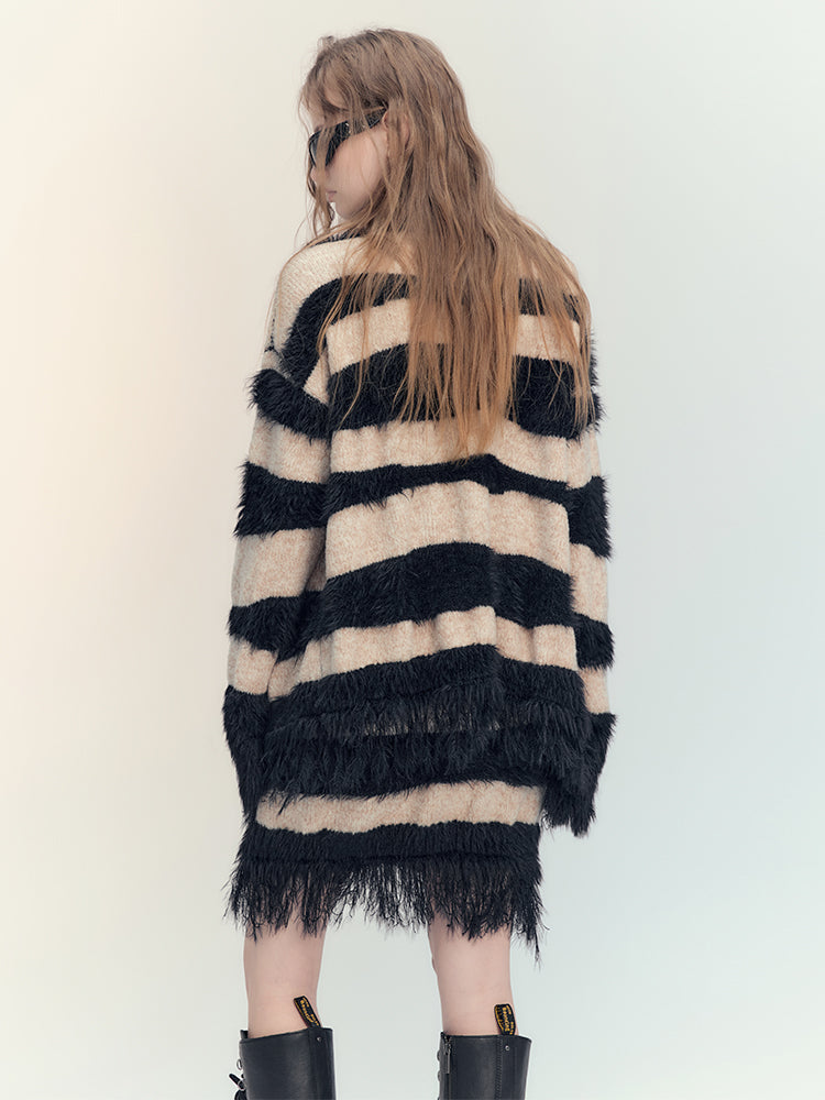 Tulle Tiered Border Knit-Carsigan&Ciffon-Skirt