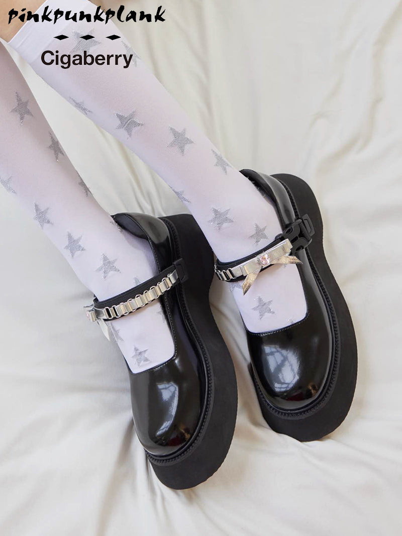Ribbon Enamel Nichi Glossy Platform Loafer