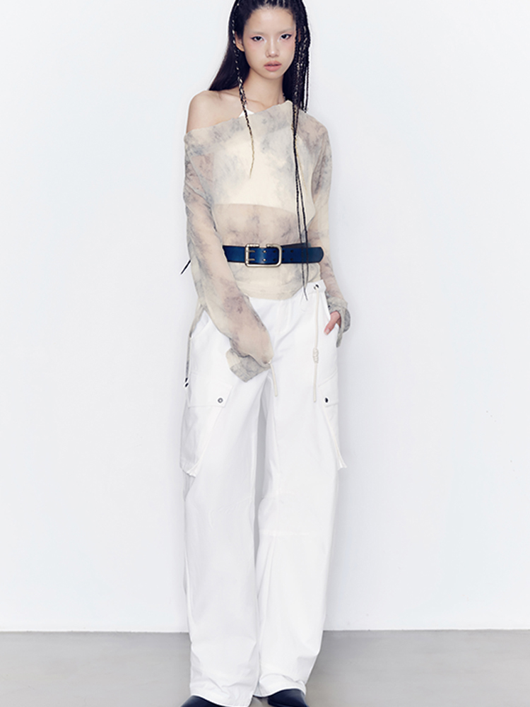 Tie-Dye Modest Chic Ciffon Tops&Mini-Skirt Set-Up