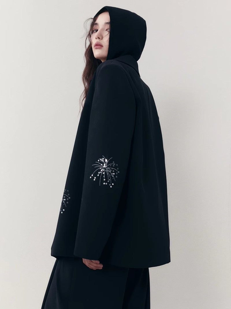 Set-Up Sequin High-End Unique Fireworks Jacket&Straight-Pants