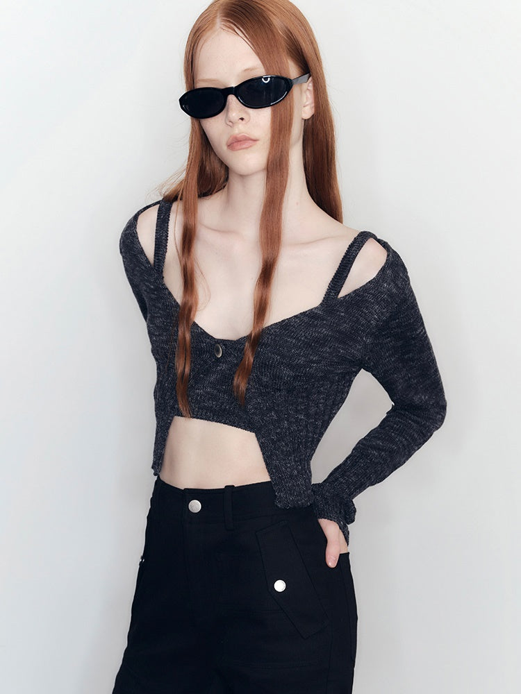 Knitting Camisole & Cropped Cardigan Set-up