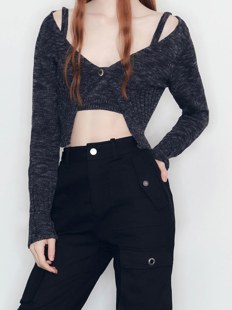 Knitting Camisole & Cropped Cardigan Set-up