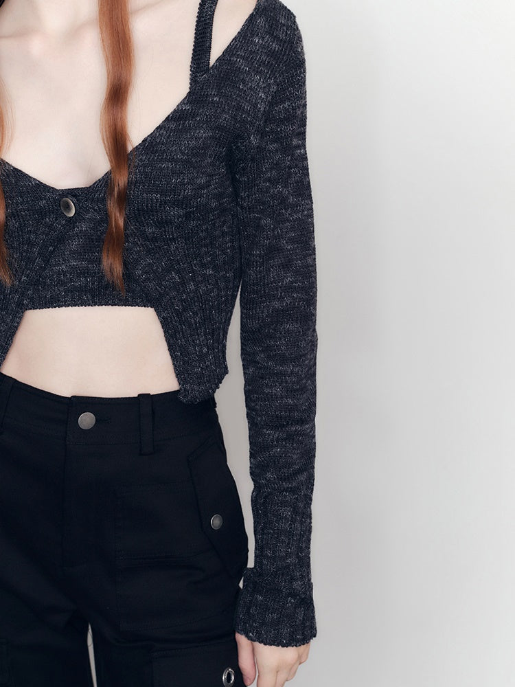 Knitting Camisole & Cropped Cardigan Set-up