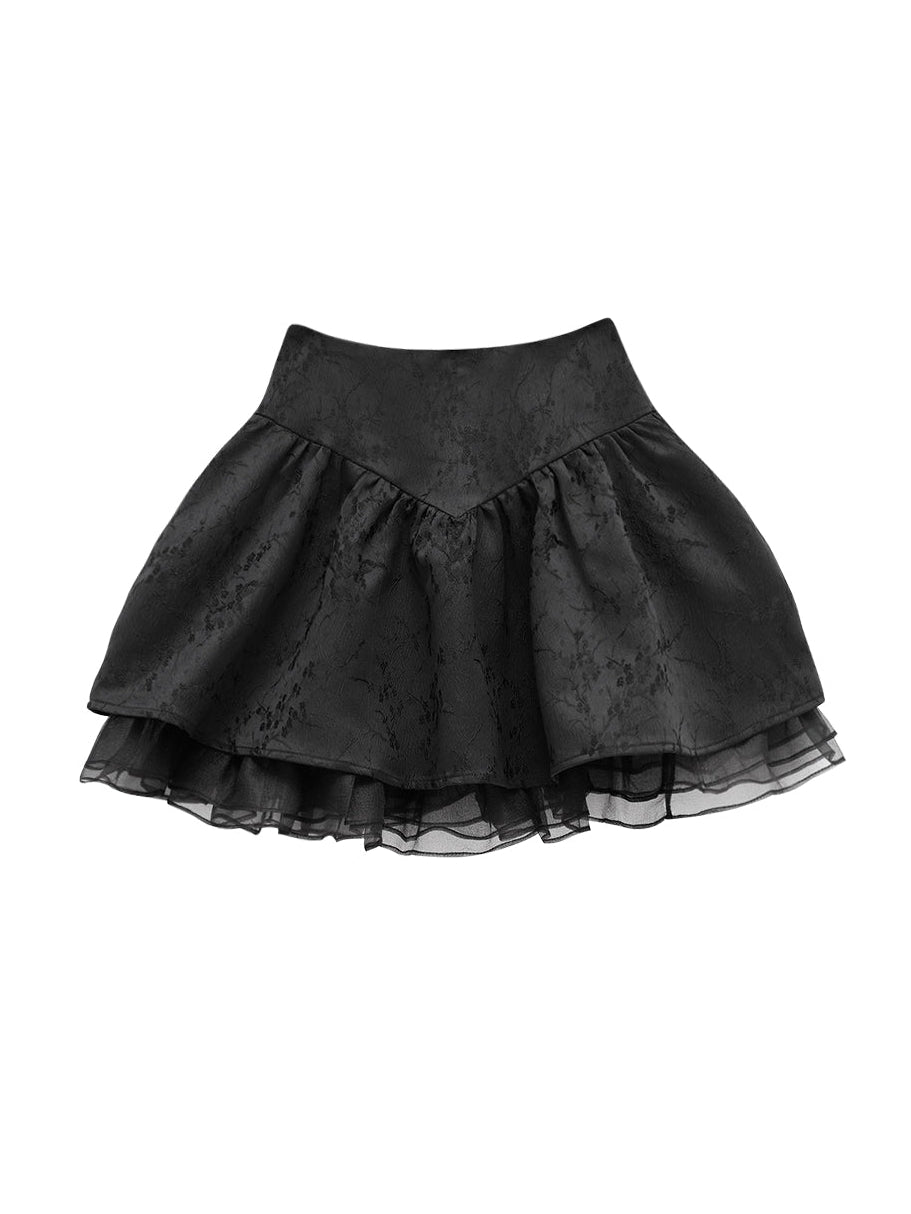 Chinese Style Metal Butterfly Buckle Top & Skirt