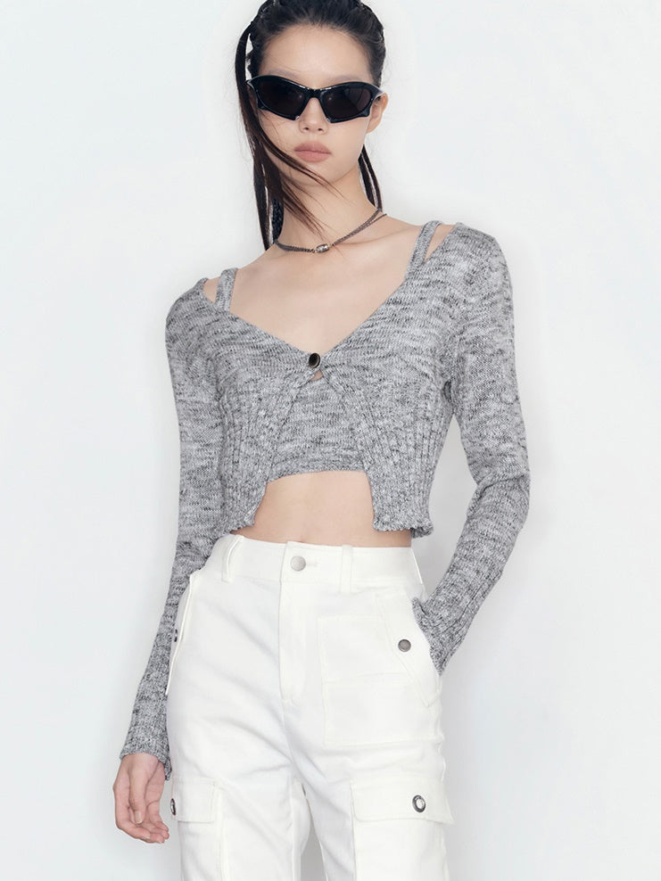 Knitting Camisole & Cropped Cardigan Set-up