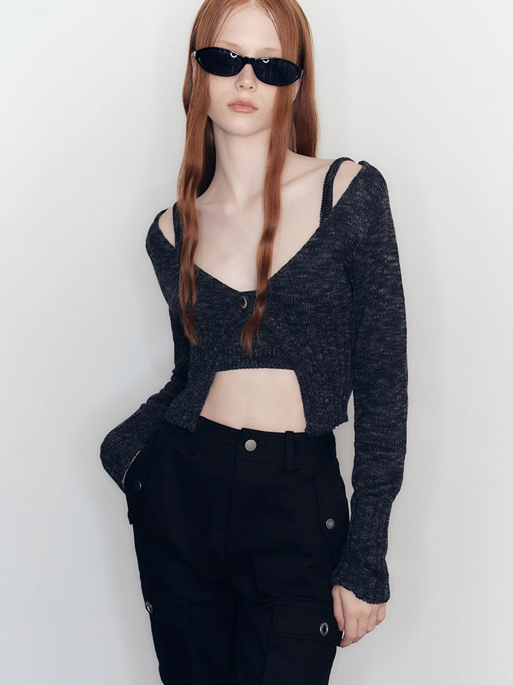 Knitting Camisole & Cropped Cardigan Set-up