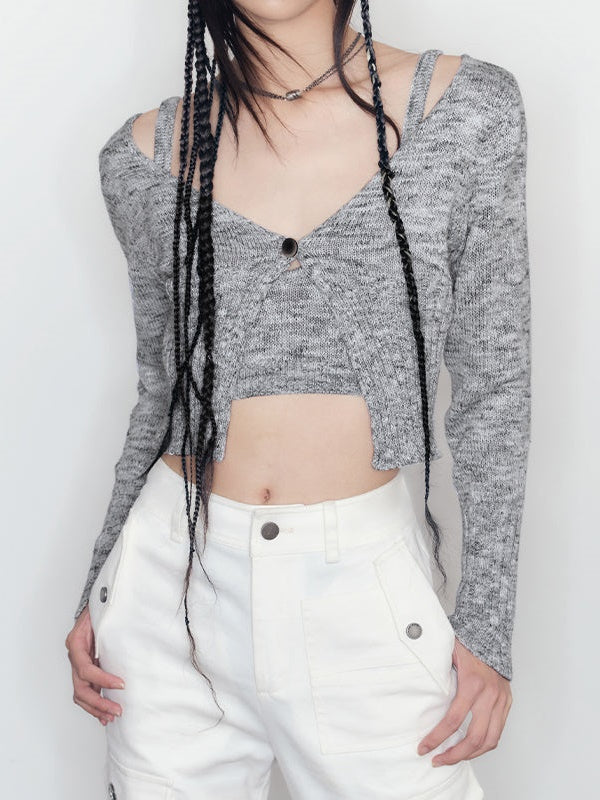 Knitting Camisole & Cropped Cardigan Set-up
