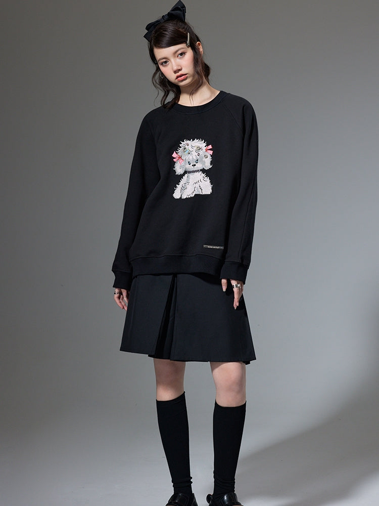 Puppy Embroidered Sweat