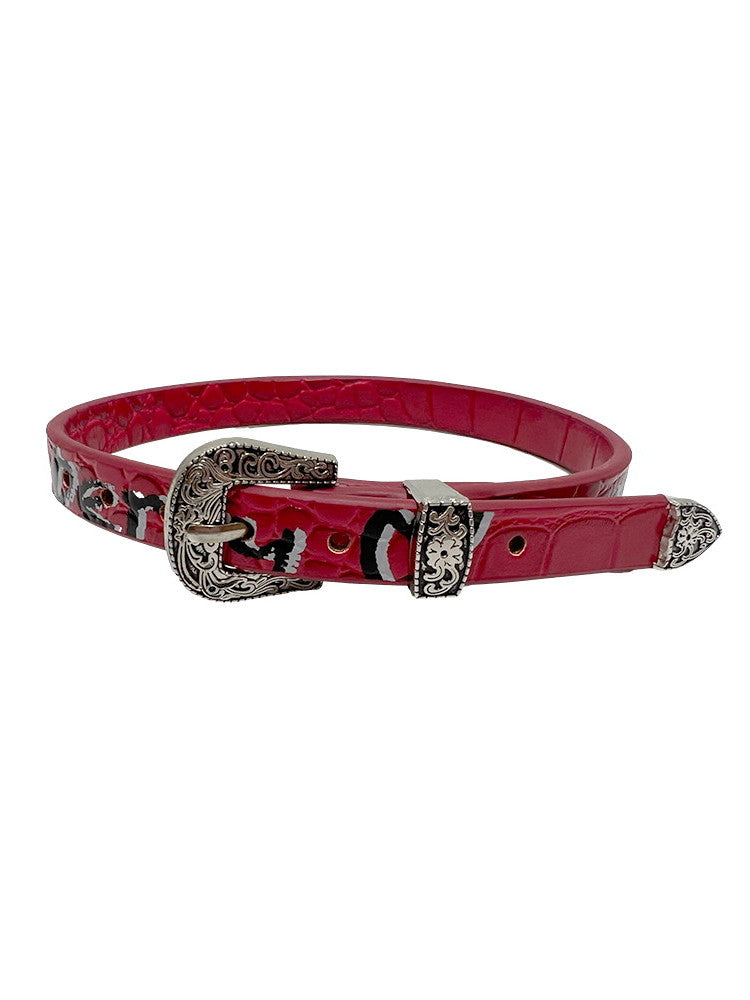 Leather Logo Punk Choker