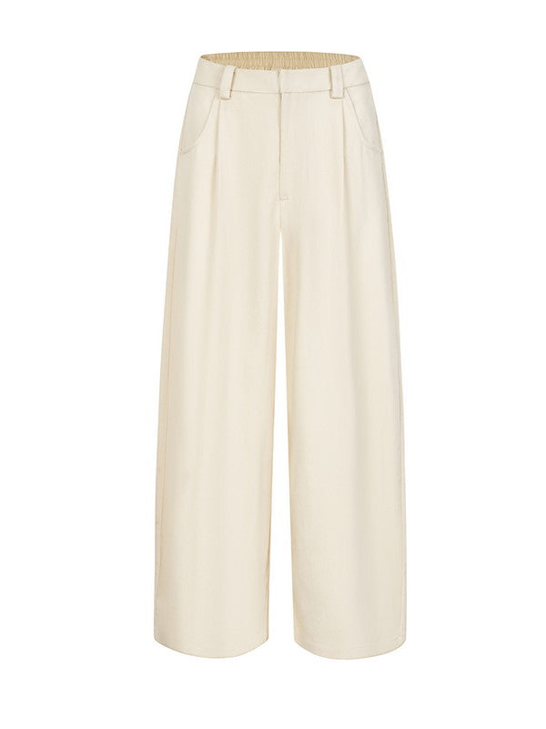 Natural Simple Loose Relax Wide-Pants