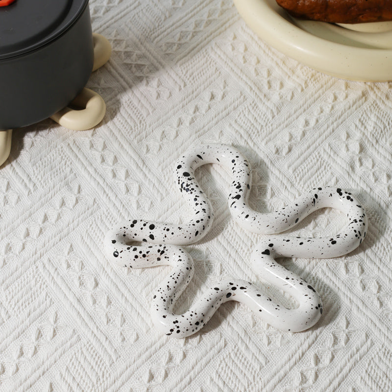 Abstract Geo Ceramic Trivet