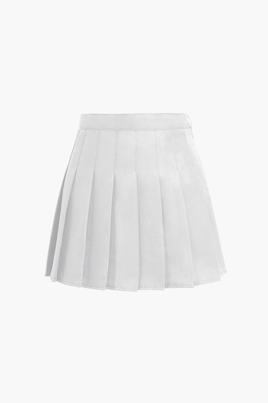 Pleated Mini Skirt