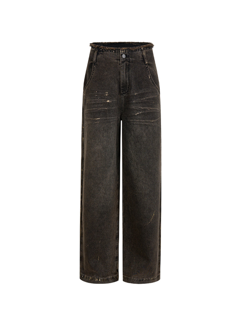 Denim Straight Loose Casial Wide-Pants