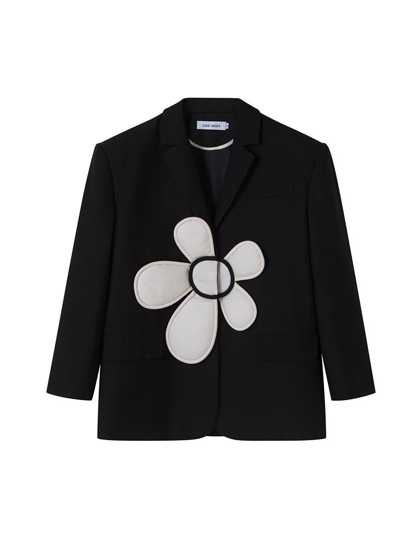 Embroidery Flowers Three-dimensional Loose Jacket