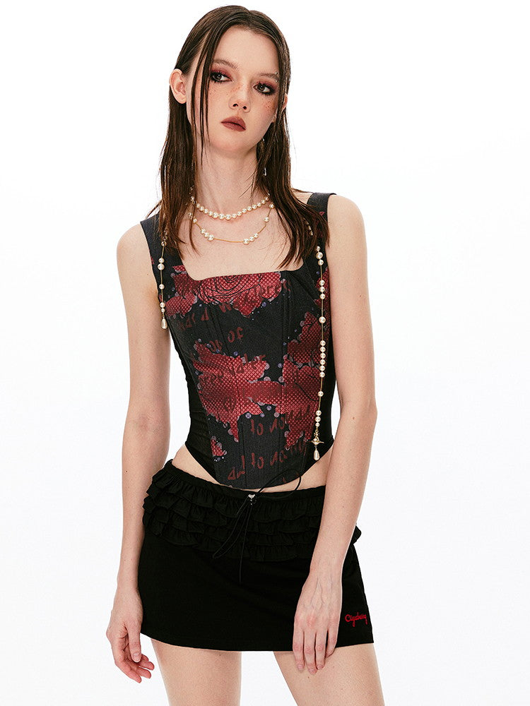 Sexy Rabbit Rose Stretch Slim Tops