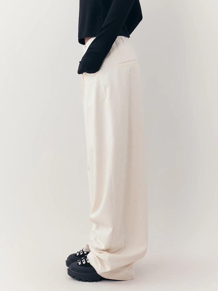 Natural Simple Loose Relax Wide-Pants