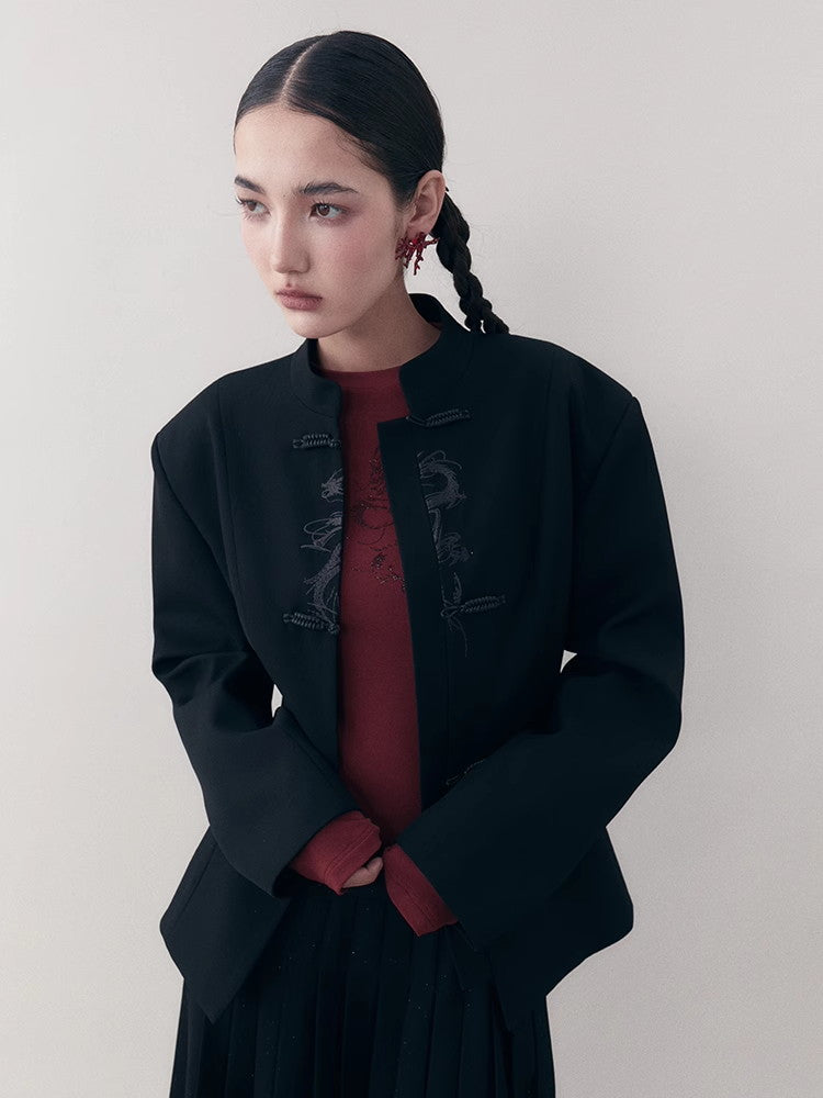 China Dragon Mao-Collar Retro Chic Jacket