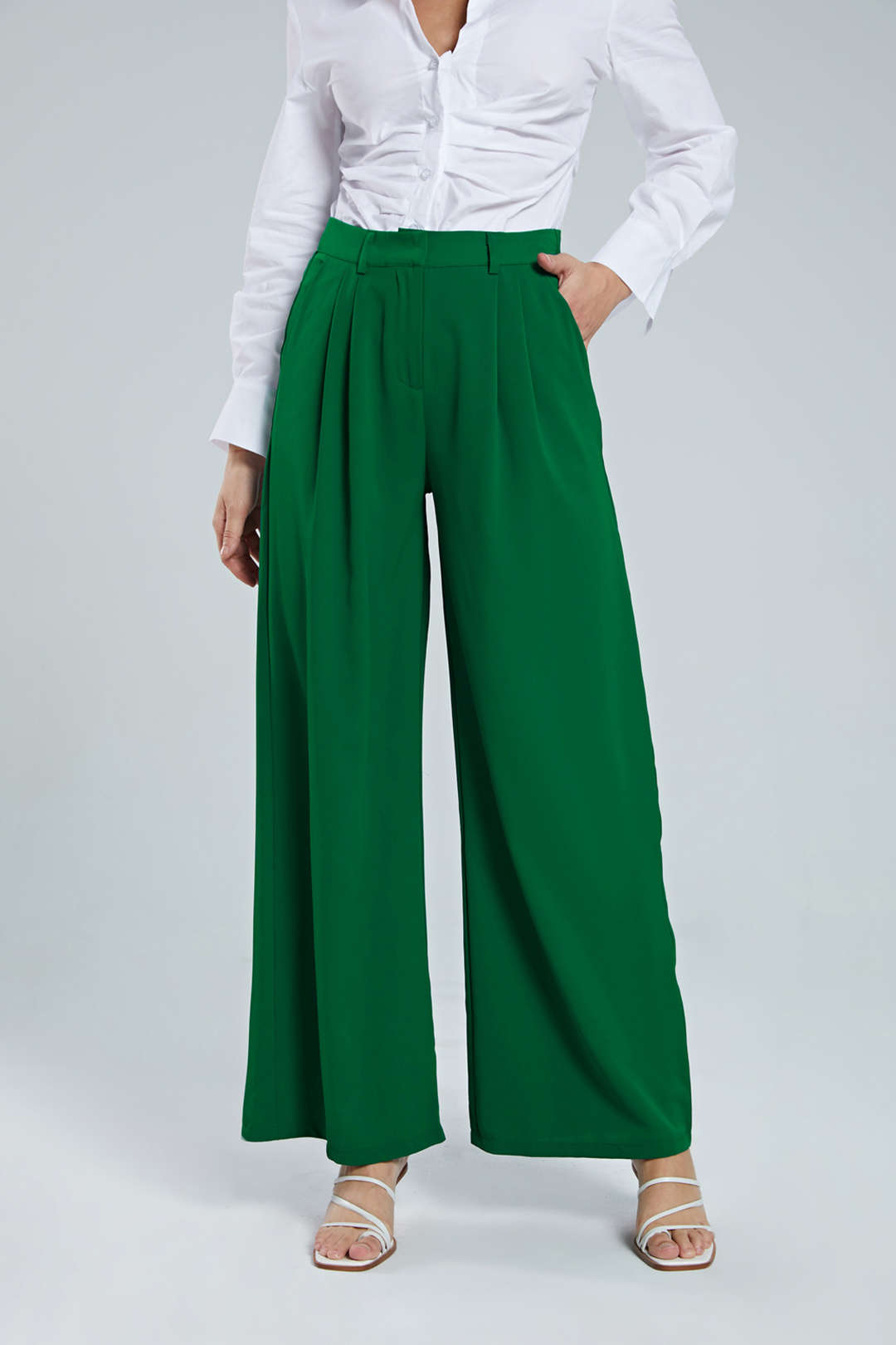 Wide Leg Suit Pants