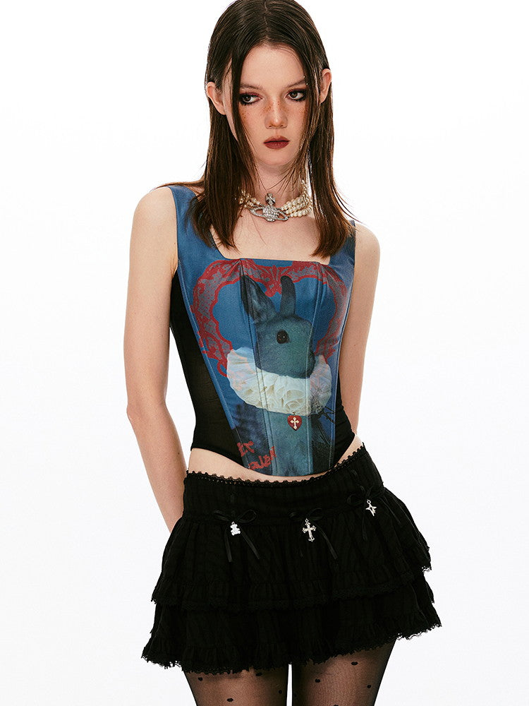 Sexy Rabbit Rose Stretch Slim Tops