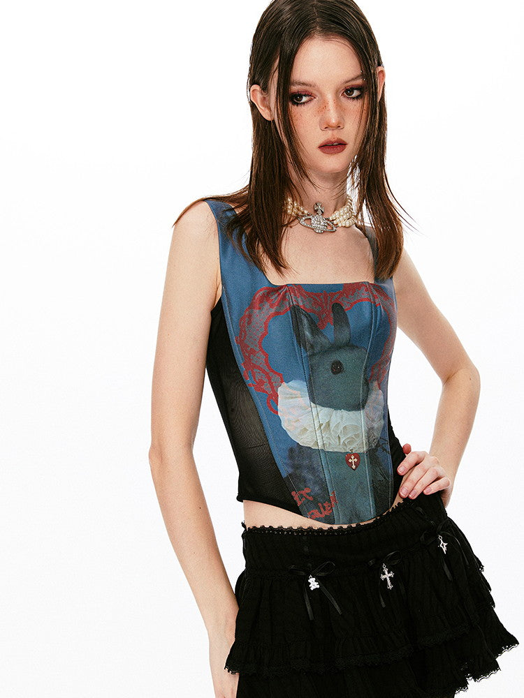 Sexy Rabbit Rose Stretch Slim Tops