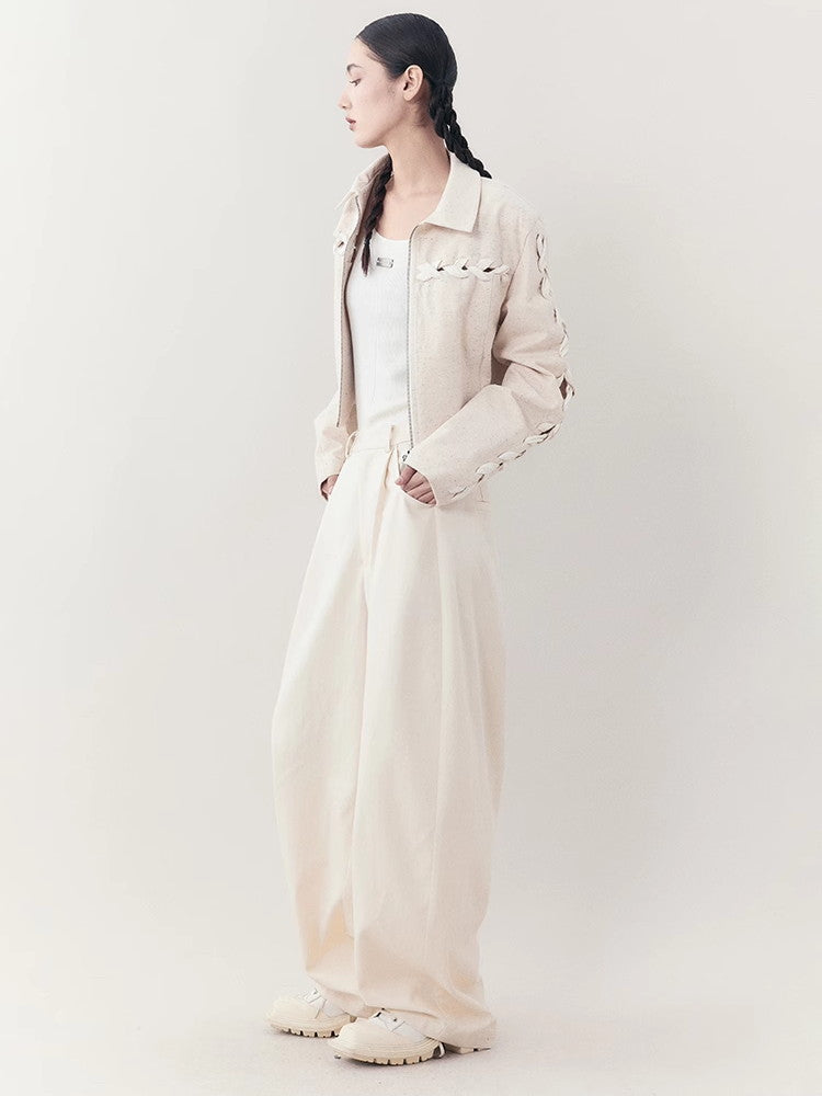 Natural Simple Loose Relax Wide-Pants