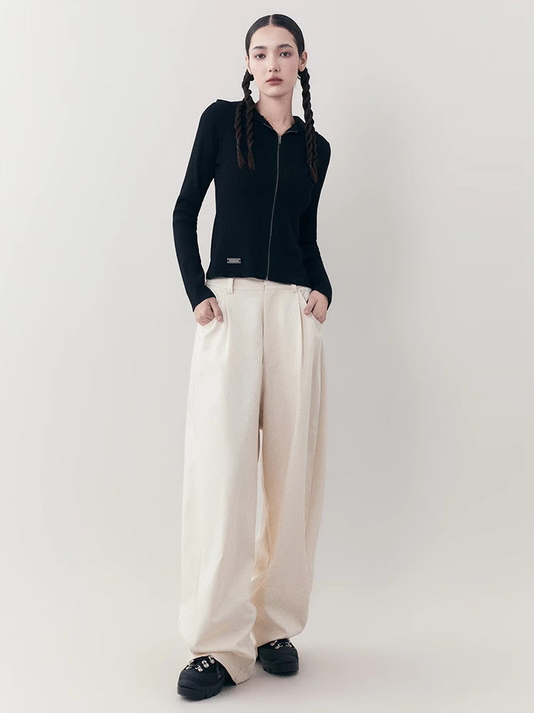 Natural Simple Loose Relax Wide-Pants