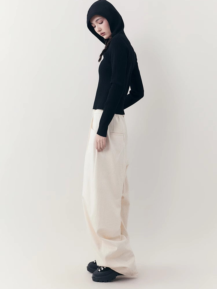 Natural Simple Loose Relax Wide-Pants