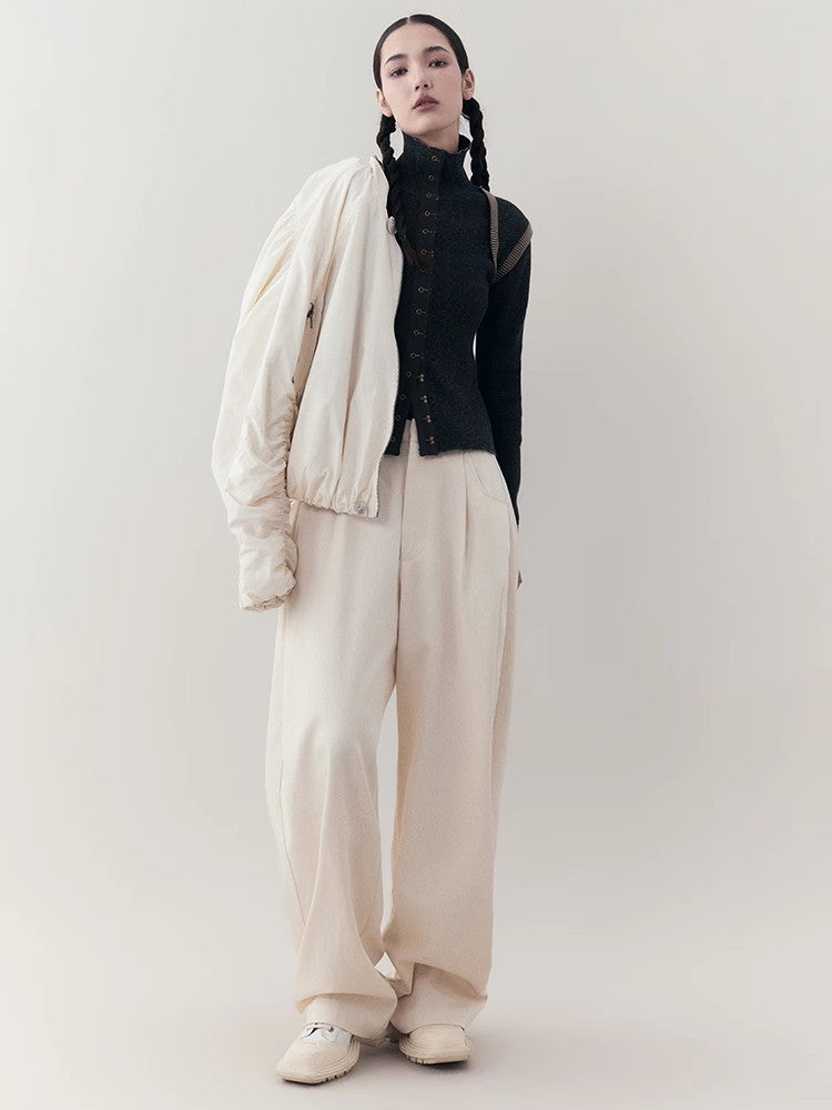 Natural Simple Loose Relax Wide-Pants