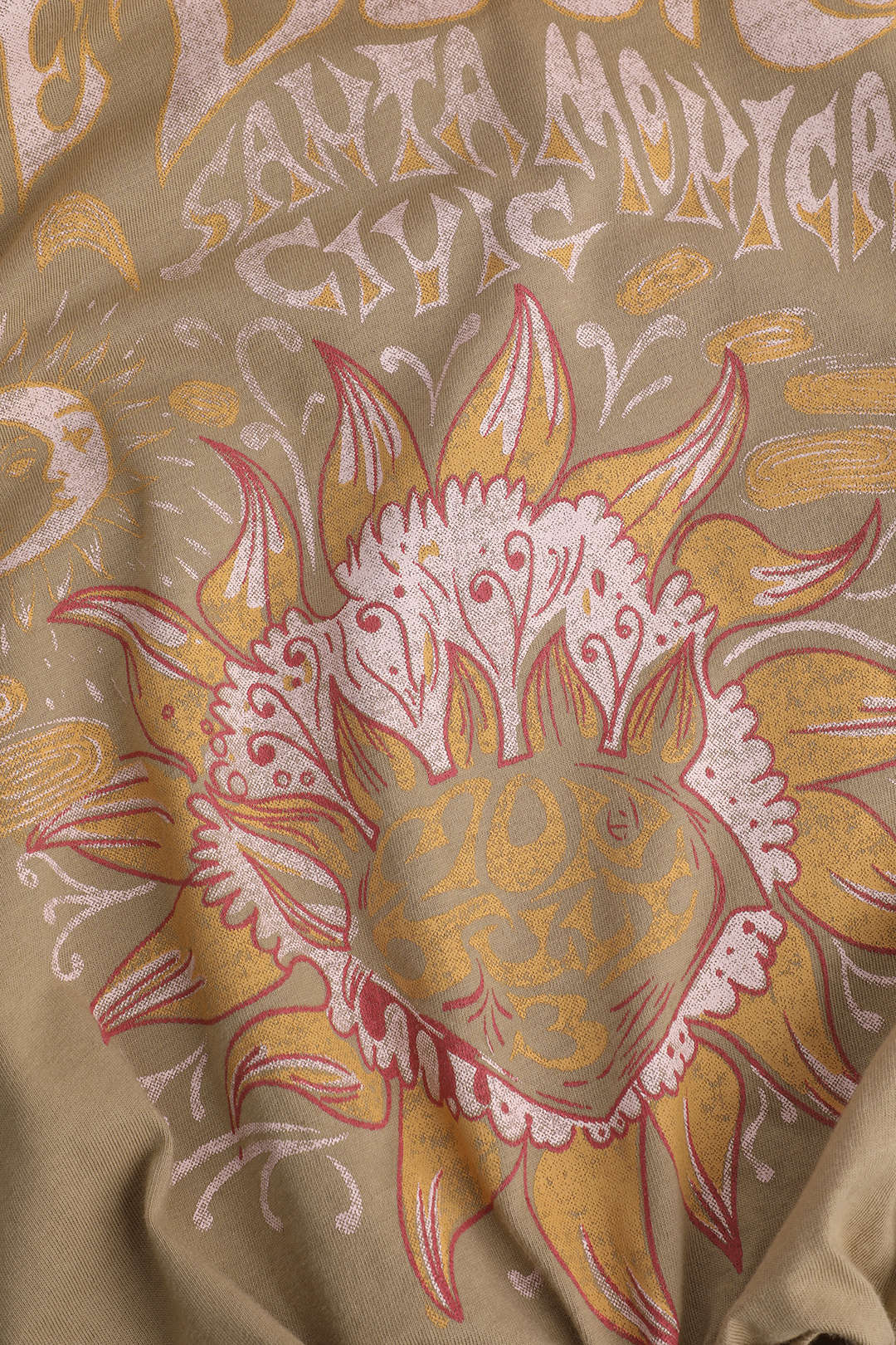 Flower Print Hem Knotted Short Sleeve T-Shirt