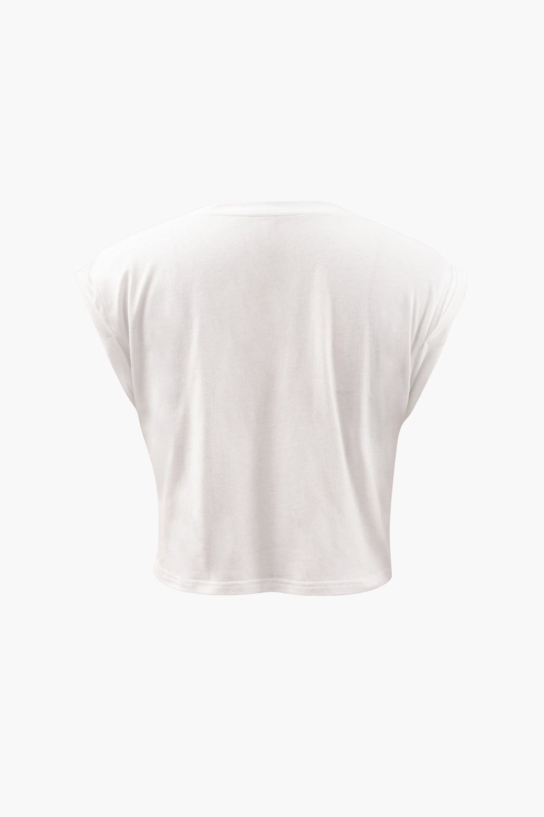 Flower Print Hem Knotted Short Sleeve T-Shirt