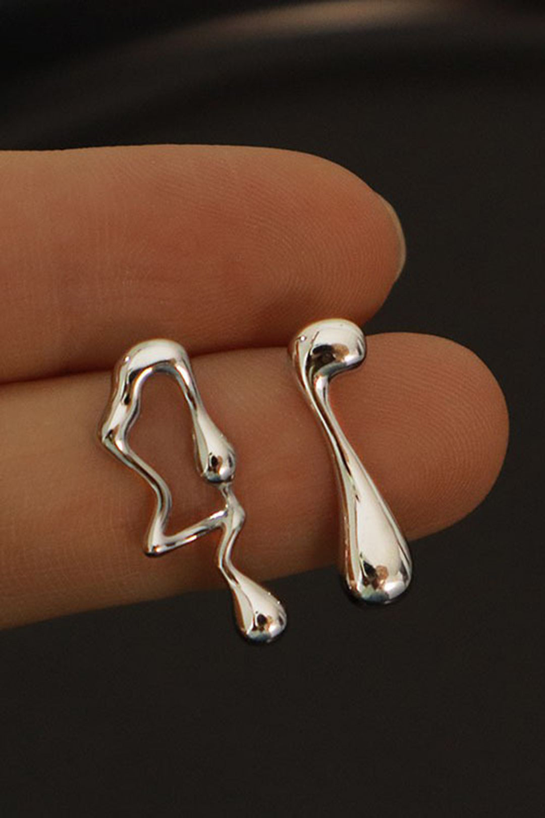 Asymmetric Water Drop Shaped Earrings