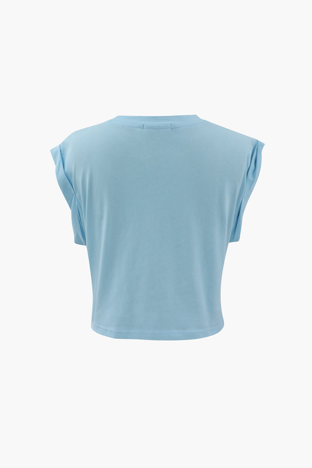 Flower Print Hem Knotted Short Sleeve T-Shirt