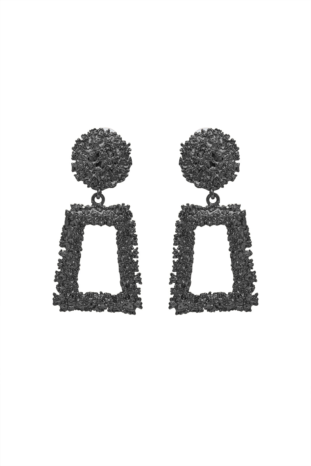 Textured Rectangle Drop Earrings