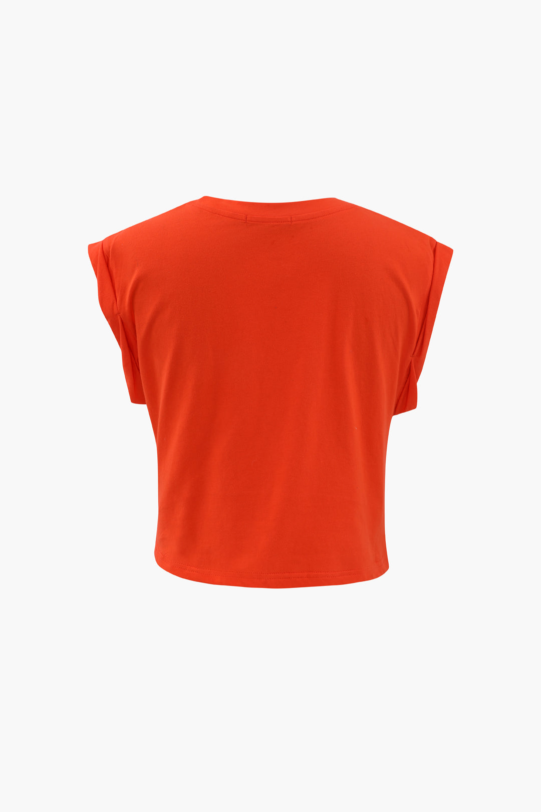 Flower Print Hem Knotted Short Sleeve T-Shirt