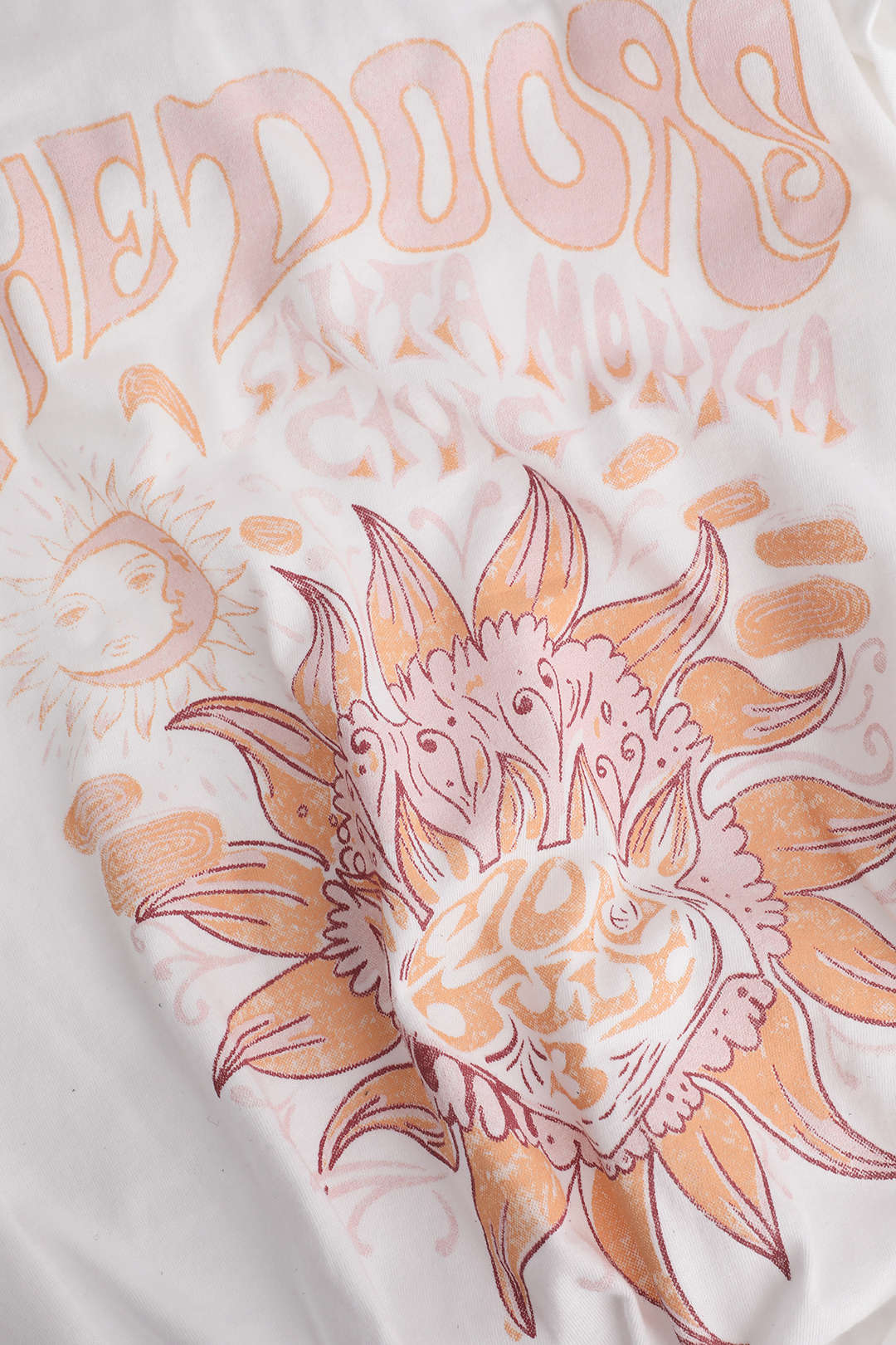 Flower Print Hem Knotted Short Sleeve T-Shirt