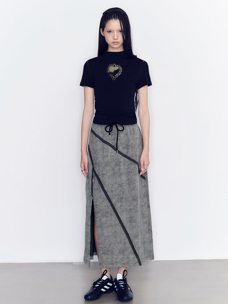 Chic Stitch Retro Tt-Shirt＆Long-Skirt＆Pants