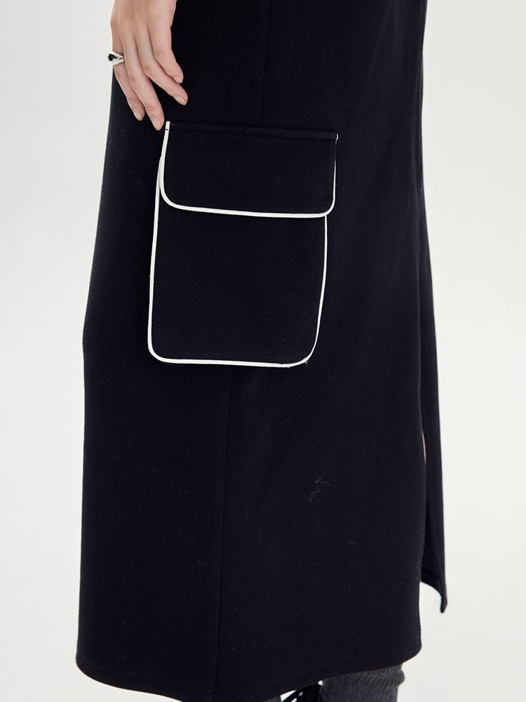 Sweat Casual Hoodie Parka＆Long-Skirt
