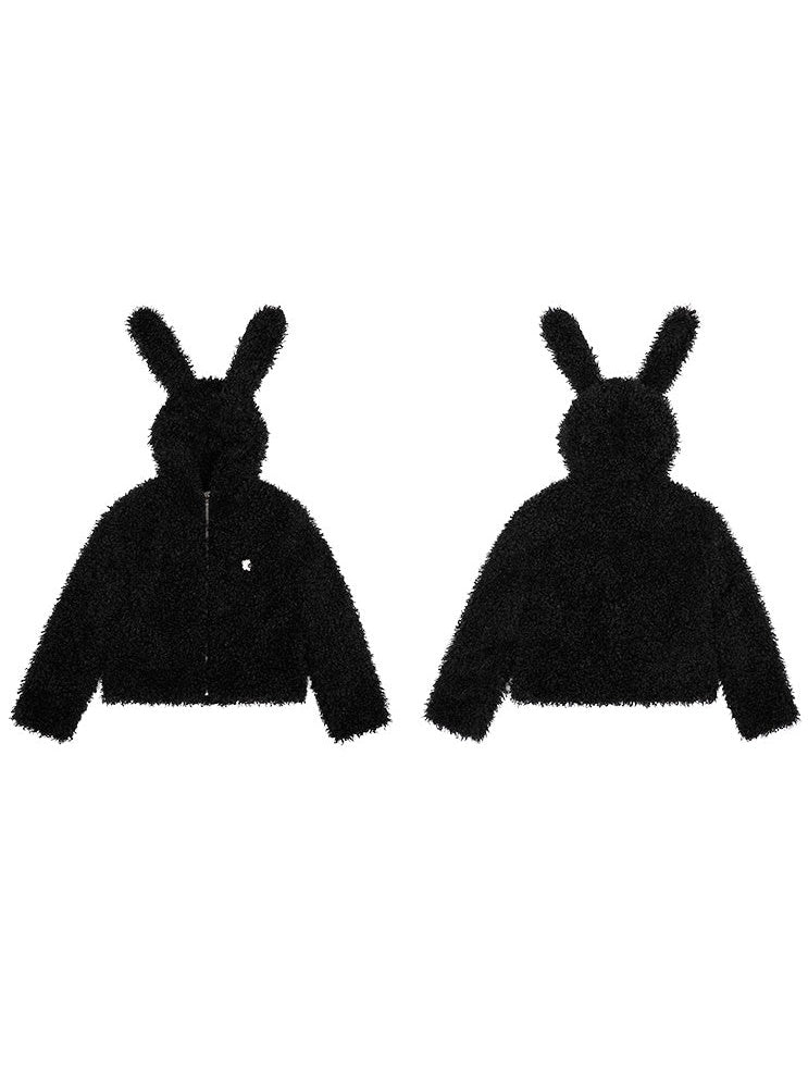 Rabbit Plush Zipper Jacket