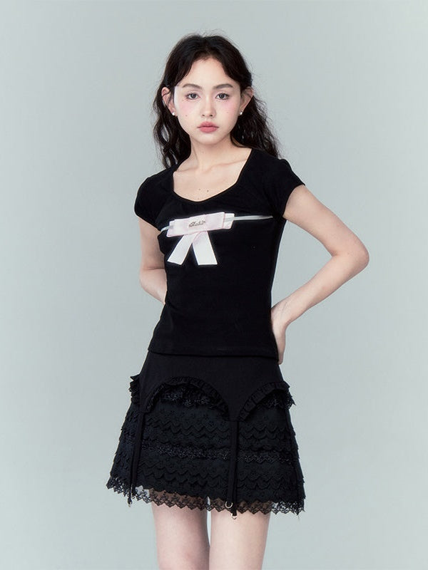 Multi-layer Lace Skirt