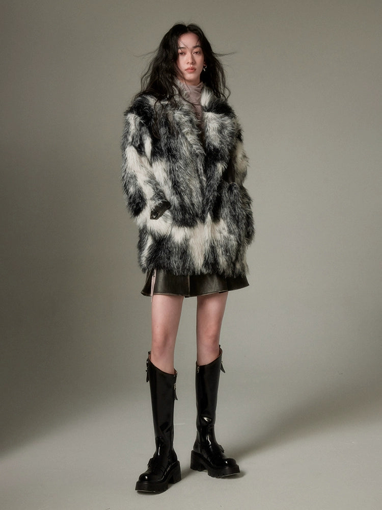 Animal Print Eco-friendly Fur Jacket