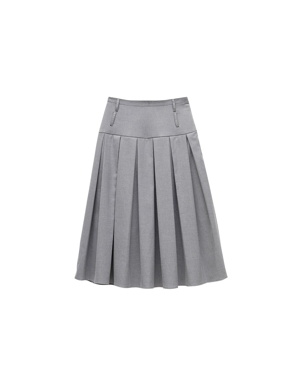 Low-waisted Long Pleated Skirt