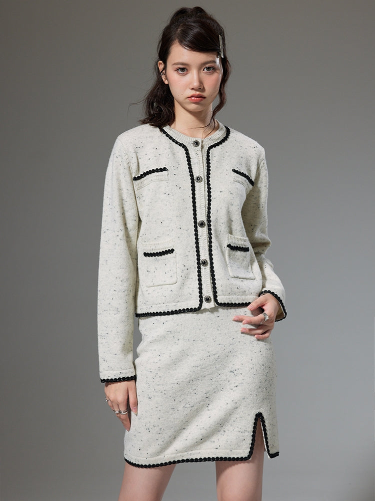 Fragrance Knitting Cardigan Jacket ï¼?Skirt