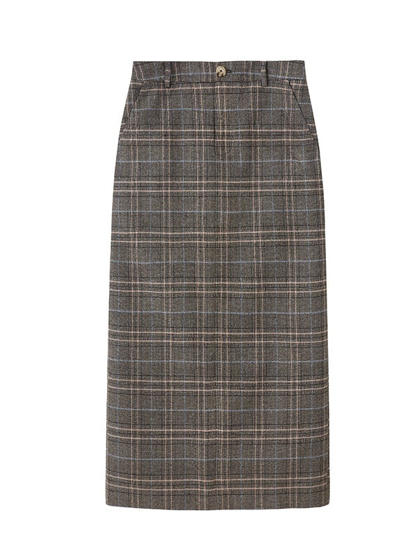 Plaid Bow Cropped Camisole ï¼?Long Skirt