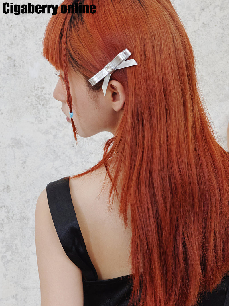 PU Zircon Bow Choker & Hair Accessory