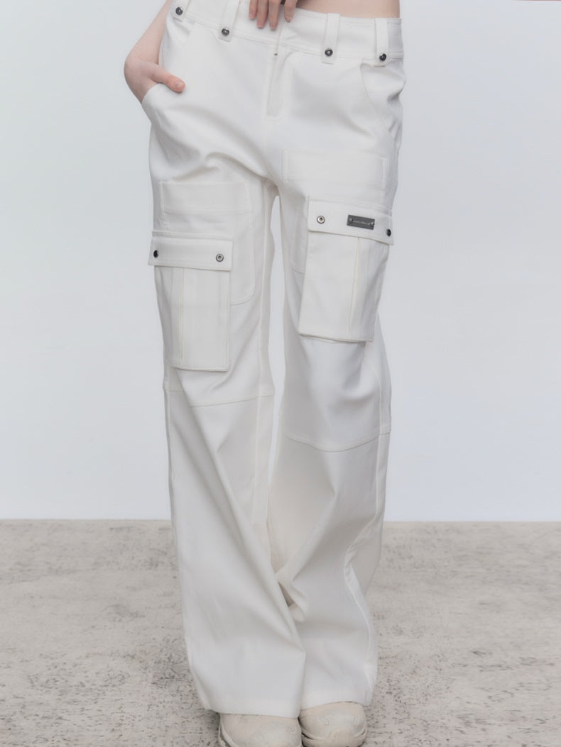 Asymmetrical Pocket Casual Pants