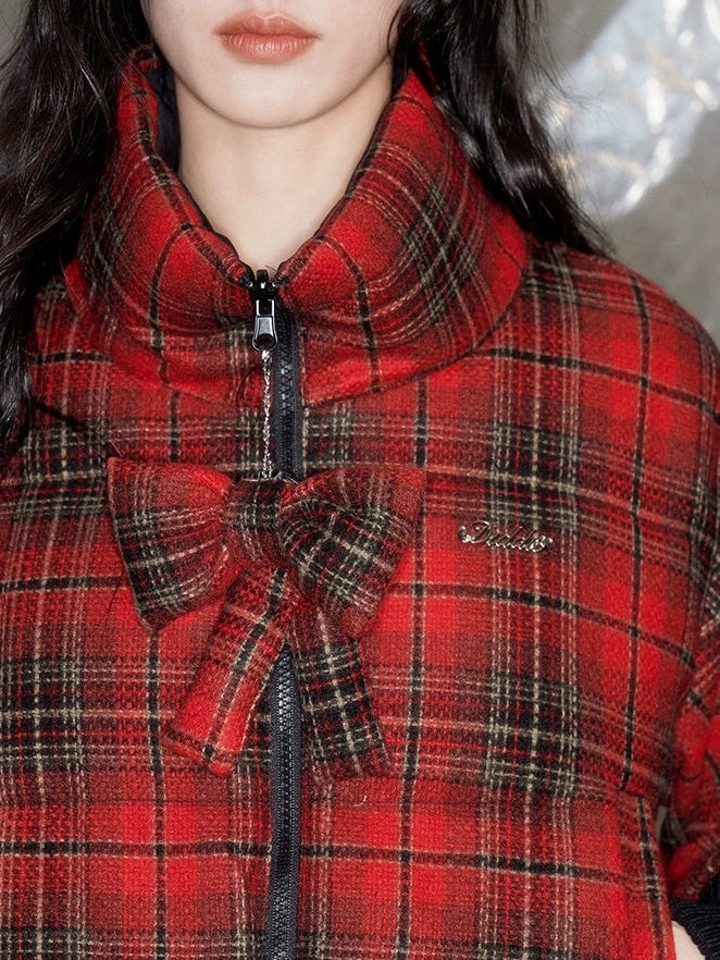 Plaid Reversible Short Jacket