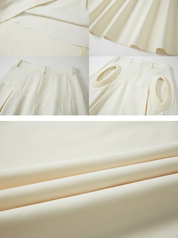 Circle Pocket A-line Long Skirt