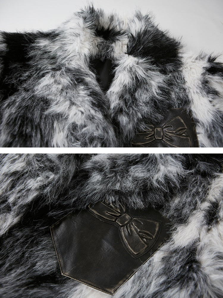 Animal Print Eco-friendly Fur Jacket