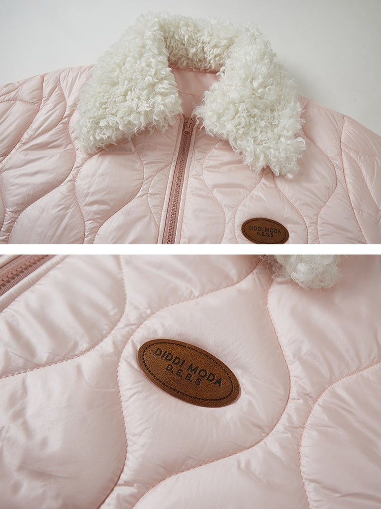 Fur Lapel Gourd Pattern Warm Padded Coat