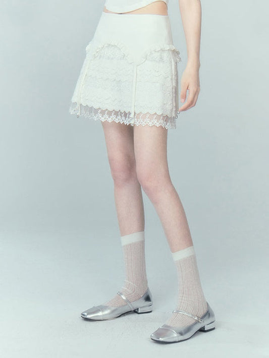 Multi-layer Lace Skirt